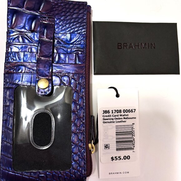 Brahmin Dawning Ombre Melbourne Credit Card Wallet - Picture 2 of 2